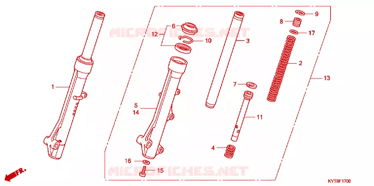 VOOR VORK Honda SCOOTER 110 SCOOPY 2012  ACF110SFC
