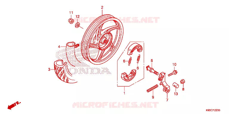 ACHTER WIEL Honda SCOOTER 110 SCOOPY 2020  ACF110CBTL