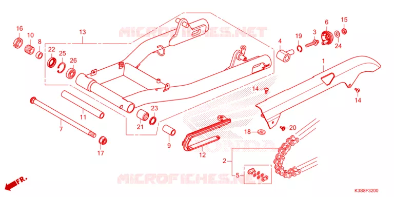 ACHTERBRUG Honda MOTO 300 CL 2023  CL300AP