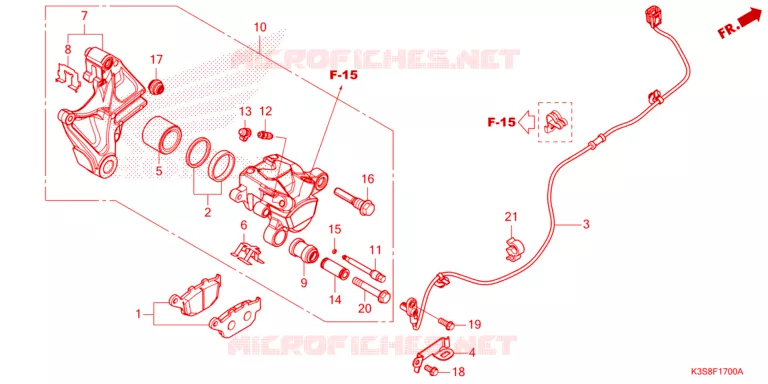 REMKLAUW ACHTER Honda MOTO 300 CL 2023  CL300AP