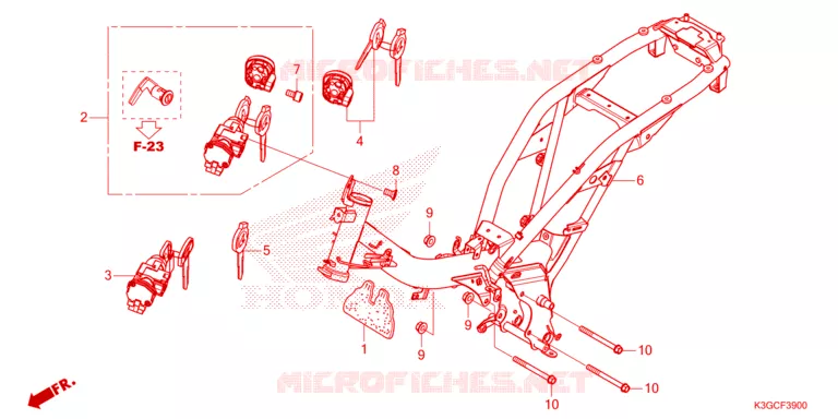 FRAME CHASSIS Honda MOTO 110 DREAM 2023  AND125MDP