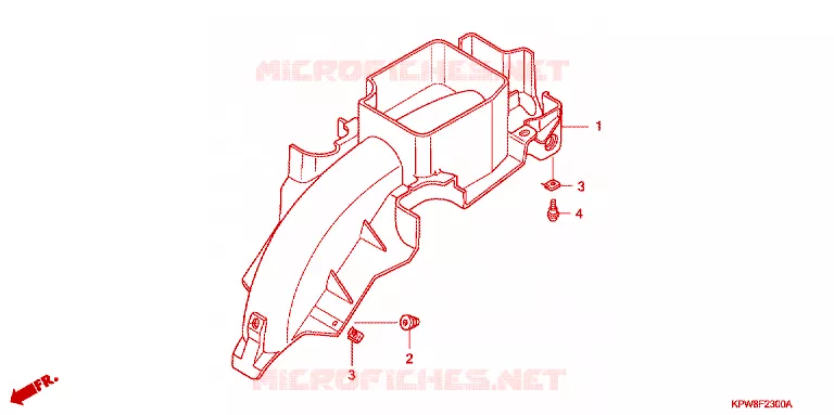 ACHTERSPATBORD  Honda MOTO 125 DREAM 2012  AND125MDC
