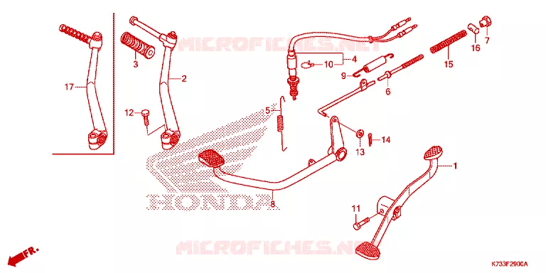 PEDAAL Honda MOTO 125 WAVE 2020  AFS125CSFL