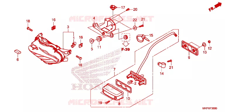 ACHTERLICHT Honda MOTO 500 CB 2021  CB500XAM