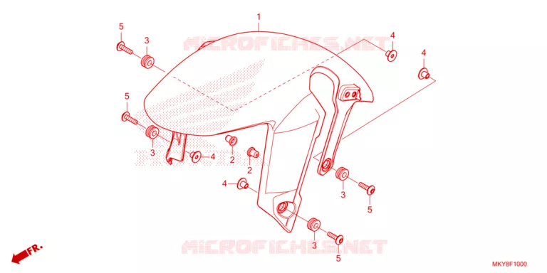 VOORSPATBORD Honda MOTO 650 CB 2021  CB650RAM