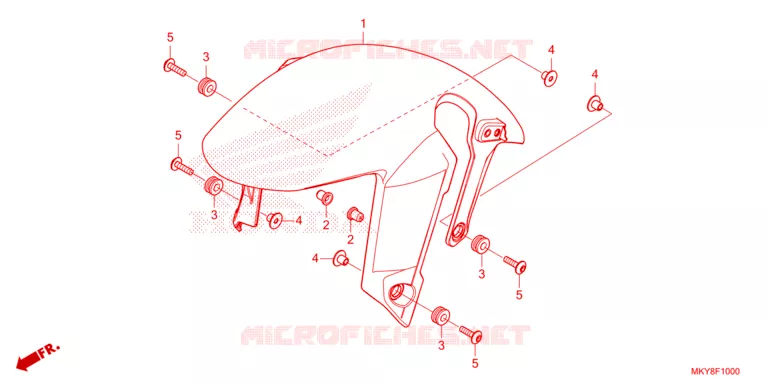 VOORSPATBORD Honda MOTO 650 CB 2023  CB650RAP