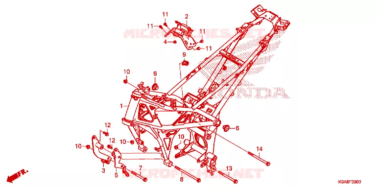 FRAME CHASSIS Honda MOTO 300 CBF 2023  CBF300NAP
