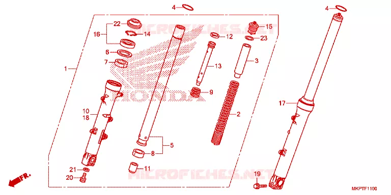 VOOR VORK Honda MOTO 500 CBR 2021  CBR500RAM