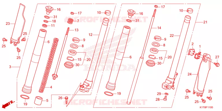 VOOR VORK Honda MOTO 300 CRF 2023  CRF300LDP