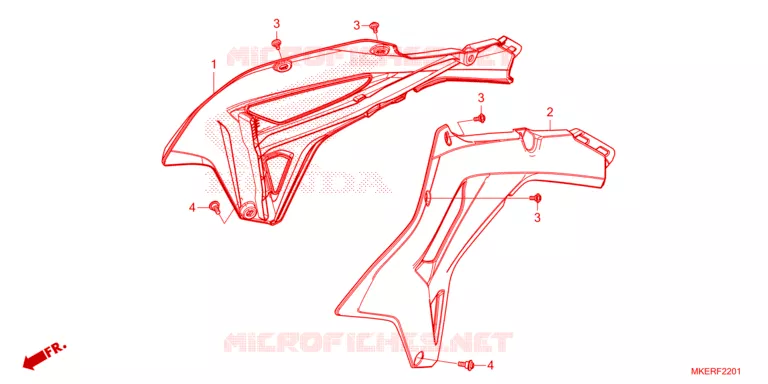 DEKSEL RADIATEUR Honda MOTO 450 CRF 2024  CRF450RXR