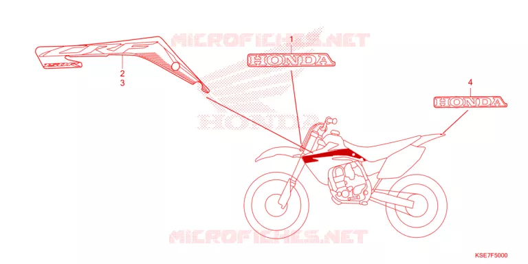 EMBLEEM/STREEP Honda MOTO 150 CRF 2023  CRF150RBP