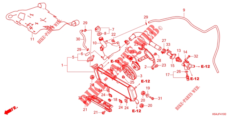 RADIATOR voor Honda CBR 250 RR SPECIAL 2023