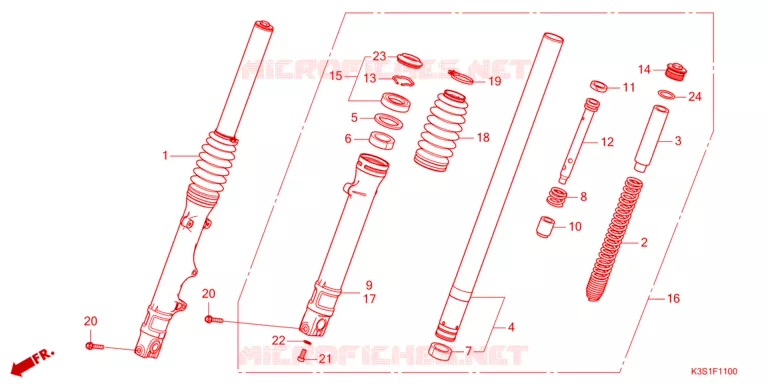 VOOR VORK Honda MOTO 250 CL 2023  CL250AP