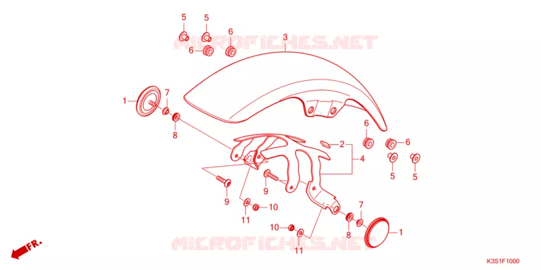 VOORSPATBORD Honda MOTO 250 CL 2023  CL250AP