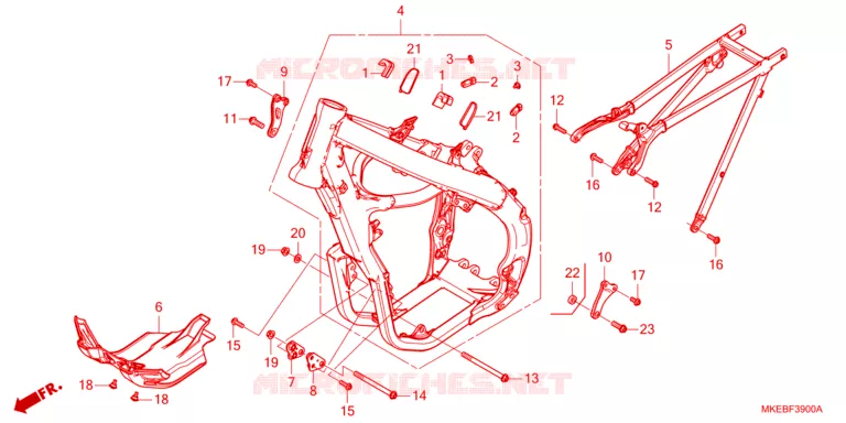 FRAME CHASSIS Honda MOTO 450 CRF 2023  CRF450RXP
