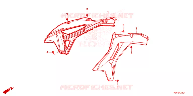 DEKSEL RADIATEUR Honda MOTO 250 CRF 2024  CRF250RXR