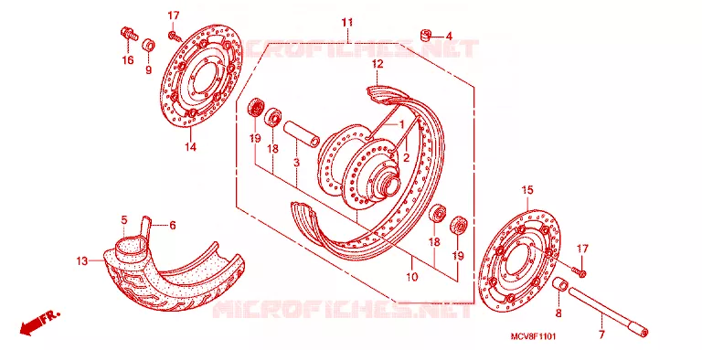 VOORWIEL Honda MOTO 250 CRF 2024  CRF250RXR