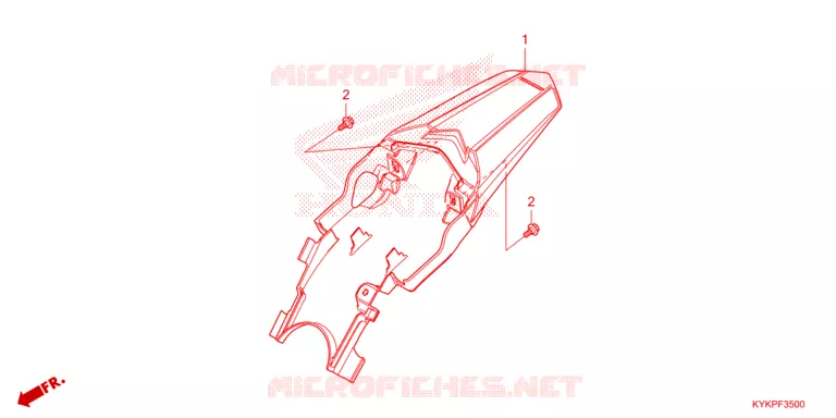 ACHTERSPATBORD  Honda MOTO 110 CRF 2024  CRF110FR