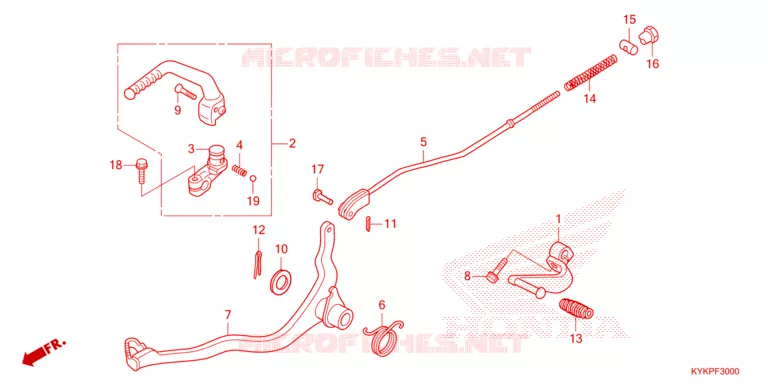 PEDAAL/KICKSTARTER ARM Honda MOTO 110 CRF 2024  CRF110FR