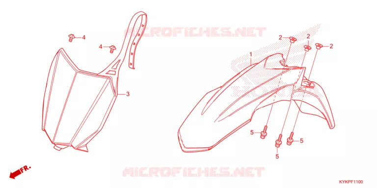 VOORSPATBORD Honda MOTO 110 CRF 2024  CRF110FR