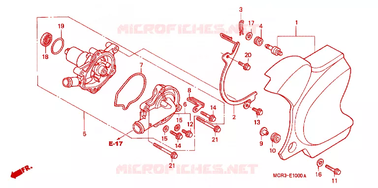 WATERPOMP Honda MOTO 750 VT 2001  VT750DC1
