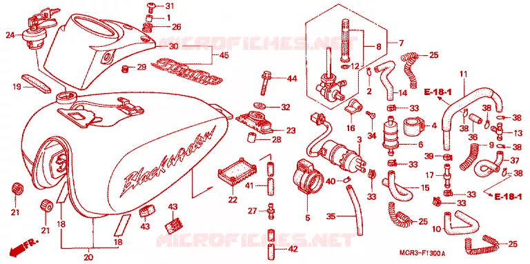 BENZINE TANK/BRANDSTOF POMP Honda MOTO 750 VT 2001  VT750DC1
