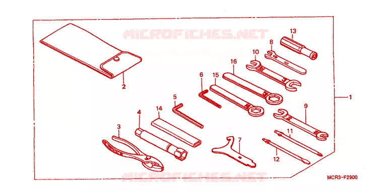 GEREEDSCHAP Honda MOTO 750 VT 2001  VT750DC1