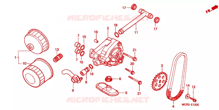 OLIEFILTER/OLIEPOMP Honda MOTO 750 VT 2001  VT750DC1