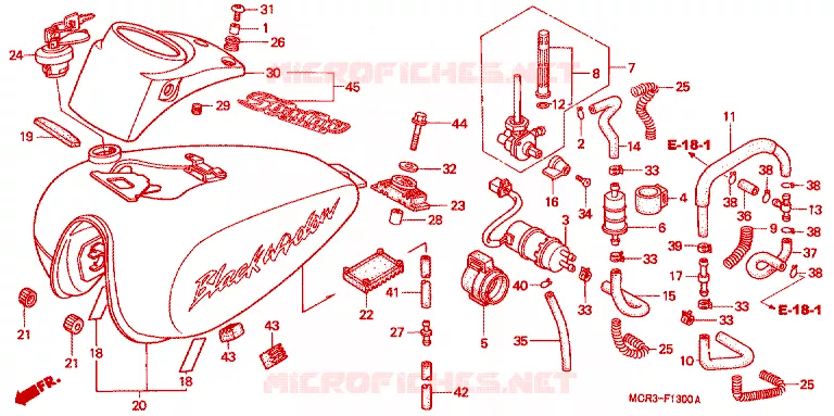 BENZINE TANK/BRANDSTOF POMP Honda MOTO 750 VT 2001  VT750DC1