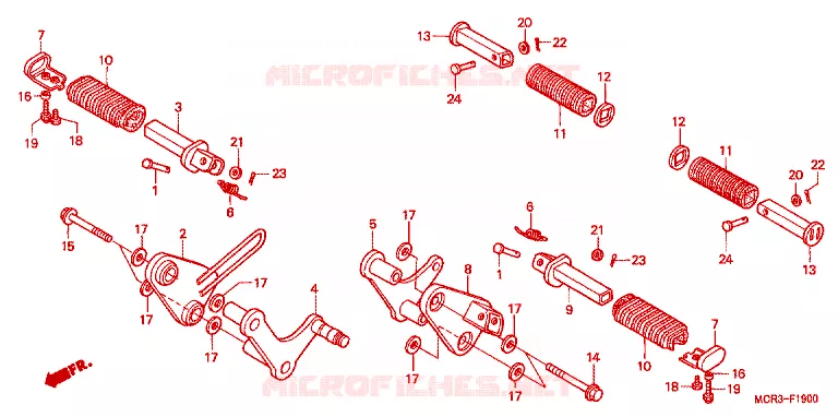 STEUN Honda MOTO 750 VT 2001  VT750DC1