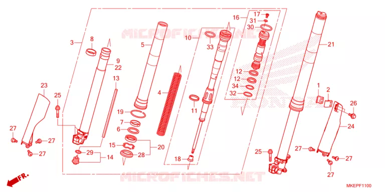 VOOR VORK Honda MOTO 450 CRF 2024  CRF450RXR