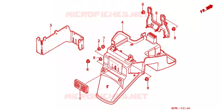 ACHTERSPATBORD  Honda SCOOTER 125 SPACY 1997  CHA125S