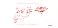 EMBLEEM/STREEP voor Honda 50 DIO FIT TYPE II 1997