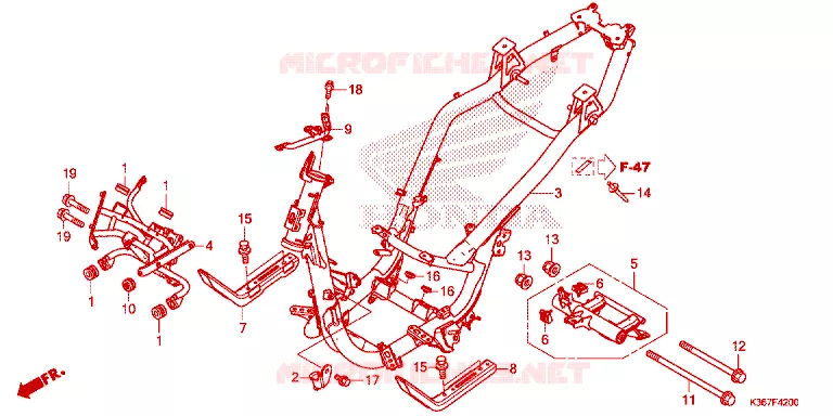 FRAME CHASSIS Honda SCOOTER 150 PCX 2015  WW150EX2F