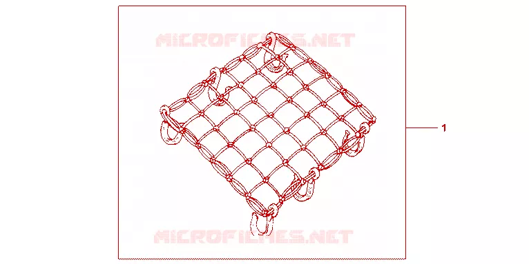 BAGAGE NET ZWART  Honda MOTO 750 AFRICA-TWIN 2000  XRV750Y