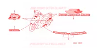 EMBLEEM/STREEP voor Honda 50 LIVE DIO ZX SPECIAL BAR 2000