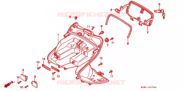 BEENSCHERM Honda SCOOTER 125 SPACY 2003  CHA1253