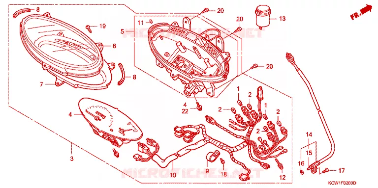TELLERSET COMPLEET Honda SCOOTER 125 SPACY 2003  CHA1253