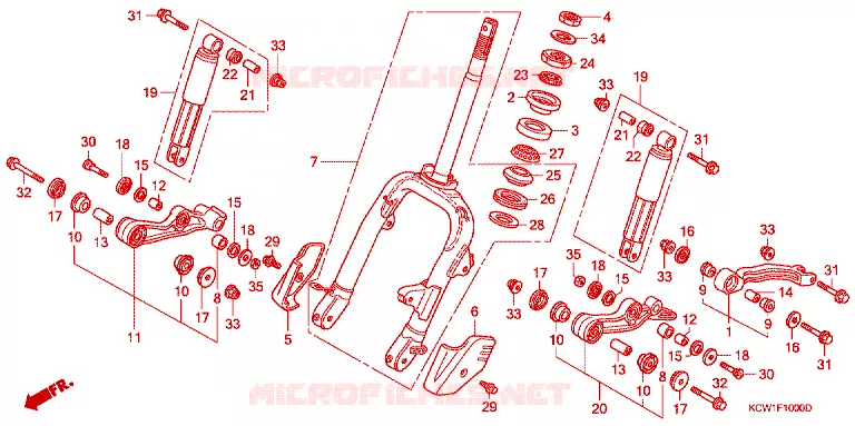 VOOR VORK Honda SCOOTER 125 SPACY 2003  CHA1253