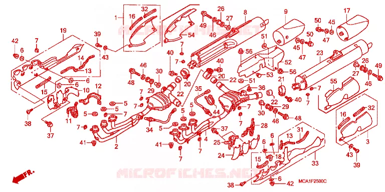 UITLAATDEMPER Honda MOTO 1800 GOLD-WING 2003  GL1800A3