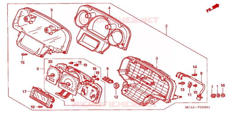 COMBINATIEMETER Honda MOTO 1800 GOLD-WING 2004  GL18004