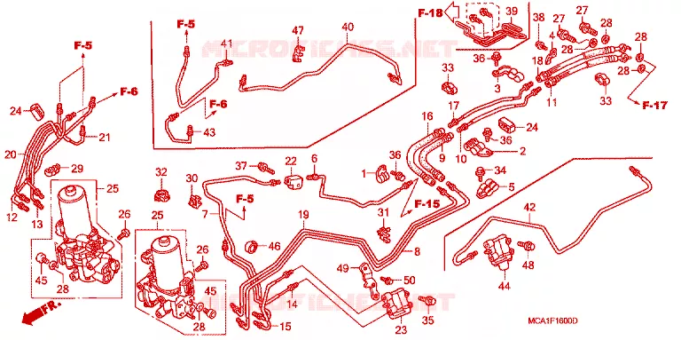 PROPORTIONELE BEDIENINGSKLEP Honda MOTO 1800 GOLD-WING 2004  GL18004