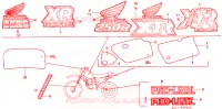 EMBLEEM/STREEP voor Honda XR 250 R 1992