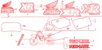 EMBLEEM/STREEP voor Honda XR 250 R 1989
