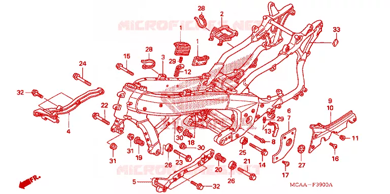FRAME CHASSIS Honda MOTO 1800 GOLD-WING 2007  GL18007