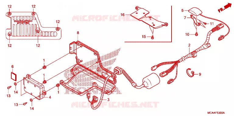 gps-antenne-ondersteuning Honda MOTO 1800 GOLD-WING 2007  GL18007