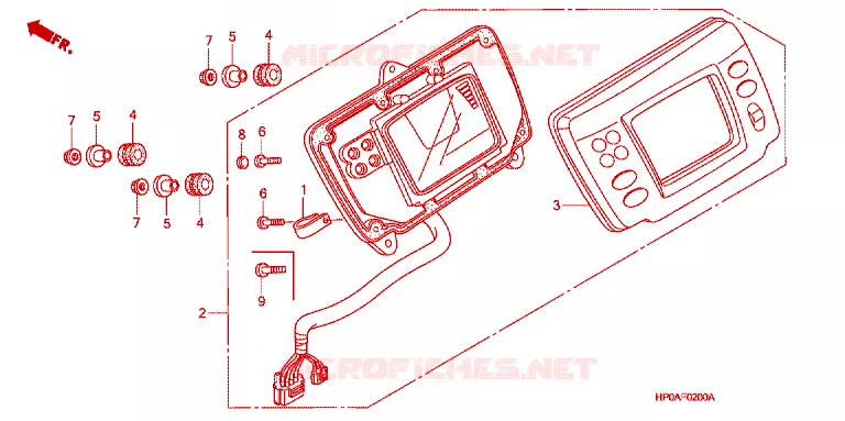 COMBINATIEMETER Honda ATV 500 FOURTRAX 2007  TRX500FM7