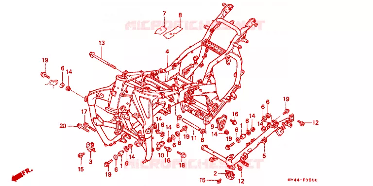 FRAME CHASSIS Honda MOTO 1500 GOLD-WING 1993  GL1500AP