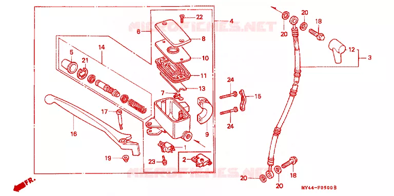 REMPOMP VOOR Honda MOTO 1500 GOLD-WING 1993  GL1500AP