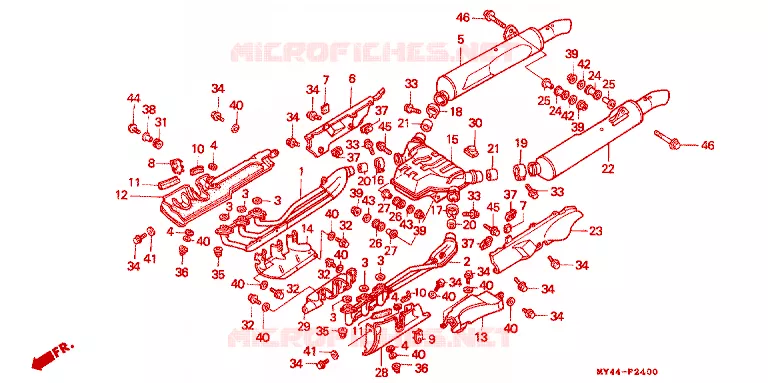 UITLAATDEMPER Honda MOTO 1500 GOLD-WING 1993  GL1500AP